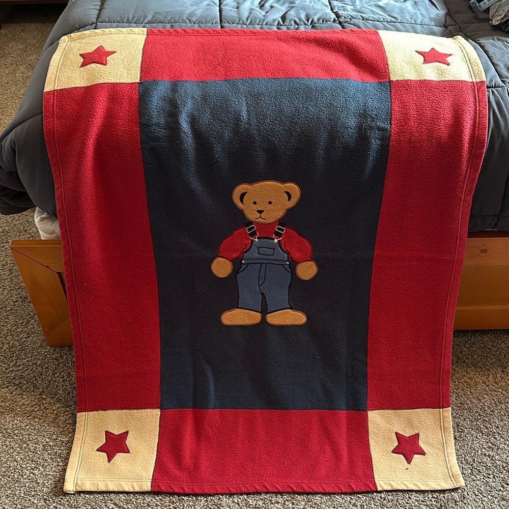 Blue Jean Teddy Blanket